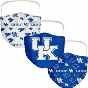 University of Kentucky Wildcats NCAA Face Mask 3 Pack Adult Size Fanatics